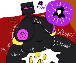 1boy1girl bed belly_bulge big_breasts big_thighs cum cum_inside cumflation enderlady_(hbtheender) enderwoman impregnation mike_(mikenoob) mikenoob minecraft roblox robloxian self_upload straight tagme