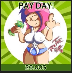 1girls artist_name big_breasts character_(papa_louie) clothing female flipline_studios goth goth_girl nude_female papa_louie video_games weaglara