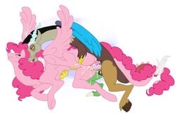 alicorn blush cum discord_(mlp) equine female friendship_is_magic hooves horn horse jabberwockychamber my_little_pony penetration penis pinkie_pie_(mlp) pony pussy sex straight_hair vaginal_penetration wings