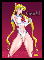 1girls bishoujo_senshi_sailor_moon blonde_hair blue_eyes blush breasts clothing earrings erect_nipples erect_nipples_under_clothes female hair jewelry large_breasts looking_at_viewer marubayashi_shumaru navel nipples open_mouth sailor_moon solo standing sweat tied_hair torn_clothes twintails usagi_tsukino very_long_hair