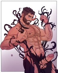 abs alien balls bara biceps big_balls big_penis erection halloween holidays leo_likes_pizza male male_nipples male_only manly marvel marvel_comics muscular_male nipples nude pecs penis spider-man_(series) symbiote venom venom_(marvel)