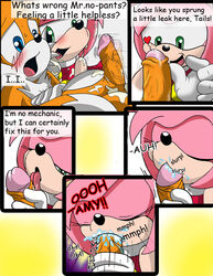 amy_rose anthro big_penis blue_eyes blush canine closed_eyes comic cum cum_in_mouth cum_inside cumshot dialogue english_text erection fellatio female femdom fox green_eyes hair heart hedgehog interspecies licking male open_mouth oral oral_sex orgasm penetration penis pink_fur pink_hair reverse_forced_fellatio sammy_stowes sega sex sonic_(series) straight tails text tongue tongue_out