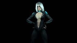 1girls black_cat_(edge_of_time) black_cat_(marvel) bodysuit catsuit felicia_hardy female geek_gump marvel marvel_comics nsfw spider-man:_edge_of_time spider-man_(series) superheroine tight_clothes tight_clothing white_hair