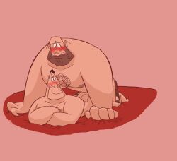 artist_request blush blushing body_hair fabric gay heavy_(team_fortress_2) heavy_weapons_guy male/male male_only medic_(team_fortress_2) nipples nude size_difference team_fortress_2 tf2 valve wholesome yaoi