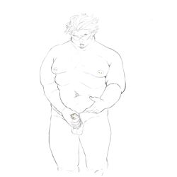 1boy 1boys bro_strider chubby chubby_male dirk_strider fat fat_male homestuck male male_focus male_only masturbating masturbation monochrome request short_hair short_hair_male sketch solo solo_male spicyglitter1 spiky_hair