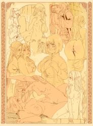 2girls anus anus_peek artist_name artist_signature ass bath bathing bed big_breasts bloomers blush bra braid braided_hair breast_grab breasts choker cleavage clitoris closed_eyes clothed_sex color completely_nude corset crotchless cunnilingus delicious_in_dungeon dress_down dungeon_meshi elf_ears elf_female erect_nipples facesitting falin_touden female_pubic_hair finger_fuck fingering fingering_partner full-face_blush groping groping_breasts groping_from_behind hair_ornament hair_ribbon hand_in_hair hand_on_chest hand_on_head happy_sex heart highres kissing kneeling labia large_breasts long_hair looking_at_partner looking_pleasured lying lying_on_back lying_on_bed magic_user marcille_donato monochrome nipples nipples_visible_through_clothing open_shirt pants_down partially_clothed partially_submerged pointy_ears ponytail presenting presenting_hindquarters presenting_pussy pubic_hair pubic_hair_peek pussy pussy_juice pussy_juice_drip pussy_peek robe romantic romantic_couple seductive sheet_grab short_hair sideboob small_breasts smile sweat tied_hair towel trembling tribadism undressing visible_breath watermark wholesome wintonkidd yellow_background yuri