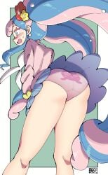 chichibu_(watson) creatures_(company) female game_freak hatsune_miku hatsune_miku_(fairy-type_trainer) jigglypuff nintendo panties pink_panties pokemon project_voltage signature solo underwear vocaloid