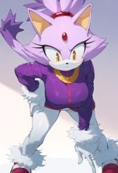 ai_generated alternate_breast_size big_breasts blaze_the_cat cat_ears cat_girl cat_tail catgirl female furry_female half_ringo large_breasts sega solo sonic_(series)