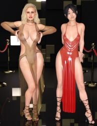 2girls 3d actress amazon_prime big_ass big_breasts big_butt blonde_hair brown_eyes celebrity daz3d daz_studio dress erin_moriarty female female_only high_heels huge_breasts human human_only karen_fukuhara kimiko_(the_boys) light-skinned_female light_skin open_toe_shoes pin3d revealing_clothes skimpy starlight_(the_boys) superheroine tagme the_boys