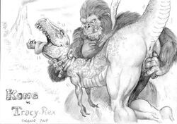 anus dinosaur drooling eugenio fingering king_kong king_kong_(series) pussy saliva t_rex