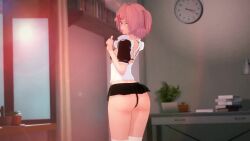 3d 3d_animation animated doki_doki_literature_club koikatsu mashirosolera natsuki_(doki_doki_literature_club) no_sound petite_body petite_female petite_girl pink_eyes pink_hair tagme video