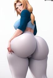 ai_generated bbw bbw_mom big_butt cameltoe cosplay dat_ass doughy_ass huge_ass huge_butt naruto_(series) plump_ass presenting_hindquarters thick_ass thick_thighs thunder_thighs tsunade