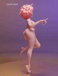 3d animated blender cybrokrimson mina_ashido my_hero_academia pink_body pink_hair tagme video