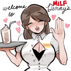 1girls 2d bra denny's female female_only milf_dennys