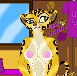 charracter cheetah disney felin feline female_only fuli fuli_(tlg) lionguard naked naked_female the_lion_guard the_lion_king