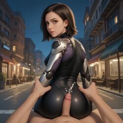 ai_generated alita athletic_female battle_angel_alita buttjob from_behind human human_penetrating light-skinned_male robot robot_girl tagme