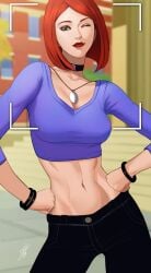 1girls female kodiart96 marvel marvel_comics mary_jane_watson mary_jane_watson_(the_new_animated_series) medium_hair mtv short_hair solo spider-man:_the_new_animated_series spider-man_(series)