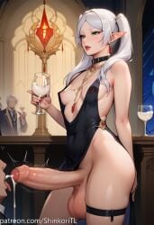 1futa ai_generated big_areola big_ass big_balls big_nipples big_penis black_dress blush casual_exposure censored choker collar cum cum_drip cum_in_cup cum_in_glass cum_in_mouth cumming cumshot dress drunk earrings ejaculation elf elf_ears elf_futanari erect_penis erection frieren frieren_beyond_journey's_end futa_on_male futa_only futa_sans_pussy futanari glass glass_of_cum green_eyes holding_glass huge_ass huge_balls huge_cock jewelry lipstick looking_at_viewer navel necklace nipples nipples_visible_through_clothing penis perky_breasts petite puffy_nipples red_lipstick revealing_clothes revealing_outfit shinkoritl slutty_clothing slutty_outfit small_breasts solo solo_focus solo_futa sousou_no_frieren thick thick_thighs thigh_strap thighs twintails white_eyebrows white_hair wide_hips wine wine_glass