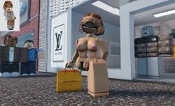 1girls 3d amputated_leg amputated_limb amputee ass breasts exhibitionism eyelashes fashion headless mall medium_breasts ninjashyper2 nipples nude public public_nudity pussy reference_image roblox roblox_avatar robloxian self_upload shopping tagme