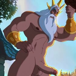 ai_generated bara disney gay king_triton old_man tagme the_little_mermaid