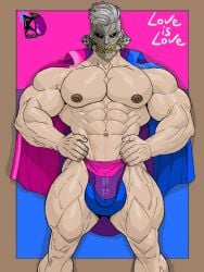 1boy abs balls_under_clothes bara beefy biceps big_bulge bisexual_flag bisexual_male bisexual_pride_colors bulge daddy epic_games fortnite huge_bulge lgbt_pride lgbt_pride_colors male male_nipples male_only manly mask masked masked_male megalo_don_(fortnite) muscular_male nipples pecs penis_outline penis_under_clothes pride_color_clothing pride_colors rj_renzo tough_guy underwear