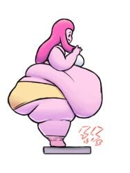 1girls adventure_time fat_ass fat_belly fat_fetish female female_focus female_only lilbigmanboy obese obese_female overweight princess_bubblegum solo