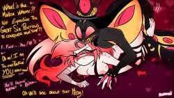 cherri_bomb_(hazbin_hotel) consensual demon demon_girl dosukeii dubious_consent hate_fuck hate_sex hazbin_hotel red_head sir_pentious_(hazbin_hotel) snake