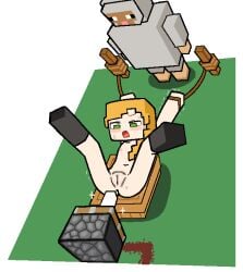 alex_(minecraft) minecraft minecraft_mob mob piston piston_(minecraft) pongpongrun tagme water_sheep