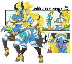 anthro breath_of_the_wild implied_transformation link link_(breath_of_the_wild) lynel princess_zelda the_legend_of_zelda transformation urusee584 zelda_(breath_of_the_wild)