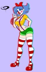 1girls clown clown_costume clown_girl clown_slut condom female frostbiteboi giggles giggles_the_slutty_clown source_request tagme