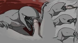 2boys blowjob deepthroat fangs fellatio gay genitals human interspecies licking long_tongue male monster no_eyes no_nipples oral oral_penetration oral_sex penetration penis penis_in_mouth piranhapettingzoo sex tongue tongue_out tongue_out_blowjob tonguejob