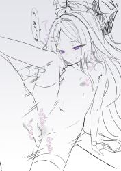 blue_archive hina_(blue_archive) horns leaning_on_object nipples sex standing_sex tax_(zeita_gundam) translation_request