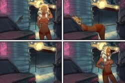 1girls after_sex ahsoka_tano alley before_sex cash cum_in_pussy cum_on_breasts disclaimer female orange_skin prostitution star_wars