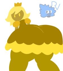 1girls ass ass_focus big_ass big_butt blonde_female blonde_hair butt_crack clothing crown denverviews female five_nights_at_freddy's five_nights_at_freddy's:_security_breach fnaf huge_ass huge_butt looking_back no_mouth no_pants princess princess_quest_(fnaf) skirt solo thick_butt thick_thighs thighs yellow_body yellow_dress yellow_eyes yellow_hair yellow_skin