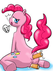 2012 anal anal_insertion anal_sex batteries cutie_mark equine female friendship_is_magic hair horse insertion masturbation my_little_pony penetration pink_hair pinkie_pie_(mlp) plain_background pony pussy_juice solo straight_hair vaginal_insertion vaginal_penetration white_background