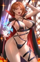 1girls brown_eyes brown_hair enmanuelart20 halloween jujutsu_kaisen kugisaki_nobara