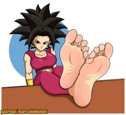 barefoot clothed dragon_ball dragon_ball_super feet foot_fetish foot_focus kefla marcelinhofeet soles tagme