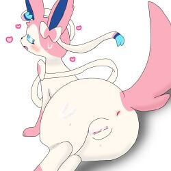 1:1 1girls 2025 after_sex anus ass big_ass big_butt blue_eyes blush cum cum_in_pussy cum_on_ass cum_on_face digital_media_(artwork) eeveelution eyelashes feet_out_of_frame female female_focus female_only feral furry generation_6_pokemon genitals head_turned heart hearts_around_head hi_res interspecies large_ass looking_at_viewer looking_back lying mammal nintendo nude on_side open_mouth pink_fur pink_pussy pokemon pokemon_(species) pokemon_xy pokephilia pussy quadruped raised_tail rear_view ribbons_(anatomy) shadow simple_background solo solo_female solo_focus sweat sylveon tagme tail vagina video_games white_background white_fur zoophilia