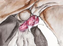 2015 ambiguous_form anal anal_sex animal_genitalia animal_penis anus artist_logo balls bodily_fluids canine_genitalia canine_penis clothing cum cum_in_ass cum_inside cum_on_own_penis cum_on_penis cum_on_self duo erection faceless_character faceless_male fur genital_fluids genitals kola_(artist) logo male male/male male_penetrated male_penetrating male_penetrating_male penetration penetration_close-up penile penile_penetration penis penis_backwards penis_clothing penis_in_ass sex sheath tan_balls tan_body tan_fur white_balls white_body white_fur white_sheath