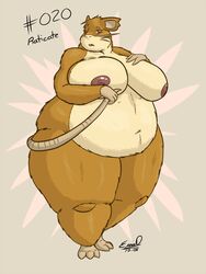 1girls artist_request ass_bigger_than_body ass_bigger_than_breasts ass_bigger_than_head big_ass big_breasts breasts breasts_bigger_than_body breasts_bigger_than_head breasts_bigger_than_torso brown_fur female female_only furry game_freak huge_ass huge_breasts hyper_ass hyper_breasts naked naked_female nintendo nipples nude nude_female obese obese_female overweight overweight_female pokemon rat raticate rodent solo