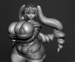 3d 3d_(artwork) 3d_sketch abs abs_through_clothing alternate_ass_size alternate_body_type alternate_breast_size alternate_costume angry angry_face bbw bikini bikini_top bursting_breasts bursting_butt choker chubby chubby_female concerned curvaceous curvy curvy_body curvy_female curvy_figure drill_hair fat fat_abs fringe goddess_of_victory:_nikke grey_background greyscale gun holster hourglass_figure huge_ass huge_breasts jacket large_ass large_breasts privaty_(nikke) sketch sunglasses sunglasses_on_head thick_ass thick_thighs tight tight_clothing tight_dress tight_fit twintails venus_body voluptuous zbrush zerocgii zorecgii