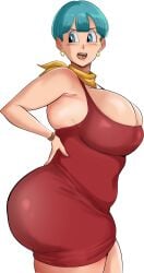 1girls bbw bbw_mom belly big_ass big_breasts blue_hair bulma_briefs child_bearing_hips dragon_ball edit huge_ass large_ass mature_female milf mother panarandom plump post_pregnancy_body red_dress red_lipstick solo thick_thighs voluptuous white_woman wife