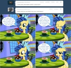 ask big_crotchboobs blush comic crotchboobs dead_source dialogue earth_pony embarrassed female flashequestria floppy_ears food frown huge_crotchboobs ice_cream impossibly_large_crotchboobs information_dump information_dumping looking_at_viewer mare milky_way_(mlp) my_little_pony oc oc_only open_mouth pony sitting smiling solo solo_female speech_bubble talking_to_viewer tumblr