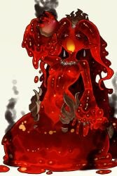 #life drooling elemental elemental_creature elemental_humanoid lava lava_creature monster monster_girl red_body slime slime_girl slime_monster tagme