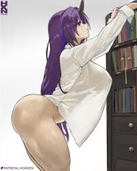 2024 bare_ass bottomless howxen huge_ass huge_breasts purple_hair see-through_clothing shion_(tensei_shitara_slime_datta_ken) tagme tensei_shitara_slime_datta_ken