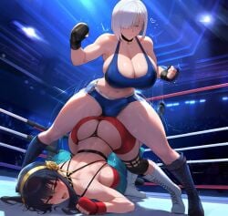 ai_generated catfight fiona_frost futa_on_futa futadom futanari grabbing grabbing_legs looking_at_another naked naked_female nude nude_male rape rivalry rivals secretly_loves_it sexfight spy_x_family struggling thick thick_ass thick_legs thick_thighs wrestling wrestling_ring wrestlingryona yor_briar yor_forger