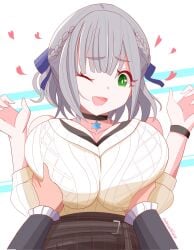 1girls erikuukun green_eyes hololive huge_breasts looking_at_viewer tagme