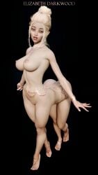 3d blonde_hair elf human_taur multi_leg multi_limb vagina