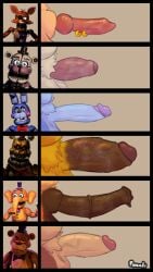 animal_genitalia animal_penis bear big_penis blue_body brown_body canid canine canine_genitalia canine_penis elephant elephantid equine_genitalia equine_penis five_nights_at_freddy's five_nights_at_freddy's_4 fox foxy_(fnaf) freddy_(fnaf) freddy_fazbear's_pizzeria_simulator funtime_freddy_(fnafsl) genital_piercing genitals hi_res lagomorph leporid male mammal nightmare_fredbear_(fnaf) orange_body orville_elephant_(fnaf) penis penis_lineup penis_piercing piercing pinnati proboscidean rabbit red_body rockstar_bonnie_(fnaf) scottgames sister_location vein veiny_penis