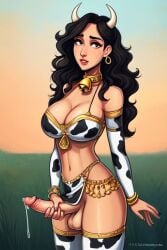 actress ai_generated arabian arabian_clothes bare_shoulders barn bell big_breasts black_hair bollywood bovine celebrity cleavage collar cow_print cowgirl cum disha_patani drinking_cum earrings enjoying erect_penis erection farm futanari gold_(metal) gold_jewelry happy harem harem_girl harem_outfit hindu hinduism horns hucow human_cattle human_livestock indian indian_female jewelry large_breasts light-skinned_female light-skinned_futanari light_skin masturbation middle_eastern necklace plantation pleasure_face precum presenting sideboob slave slave_bikini slave_outfit slavegirl solo standing tagme thick_thighs thighhighs thighs thin_waist wide_hips